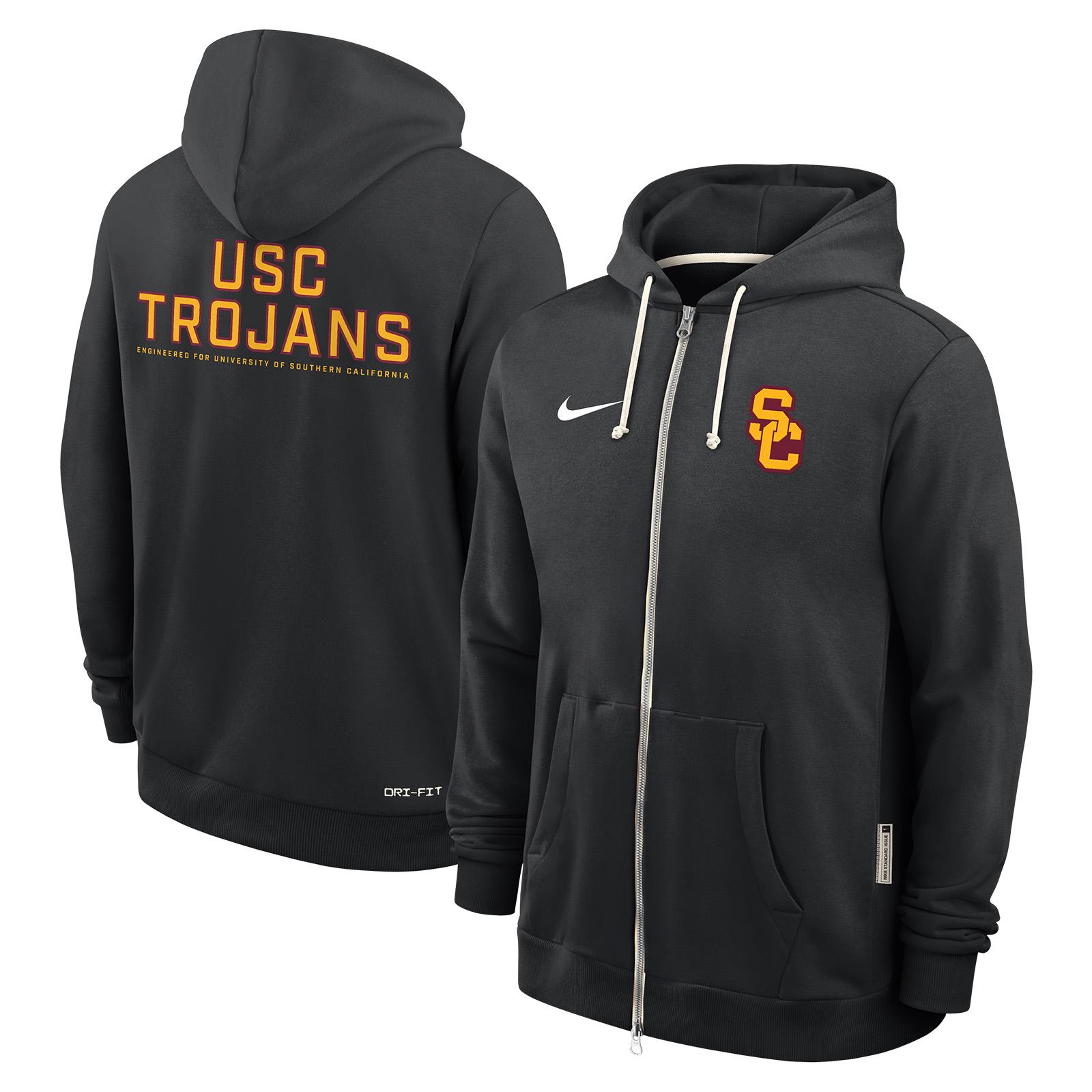 USC Trojans Men's Nike Black SC Interlock Dri-FIT Sideline Full